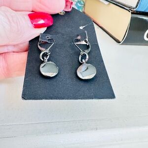 Lia Sophia Shiny Silver Drop Earrings